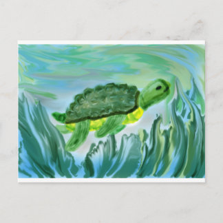 Sea Turtle-bild Vykort