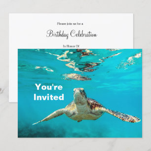 Sea Turtle Birthday Inbjudningar