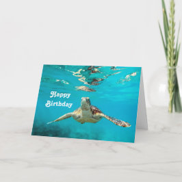 Sea Turtle Birthday Kort