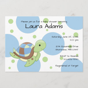 Sea Turtle Boy Shower-inbjudningar Inbjudningar