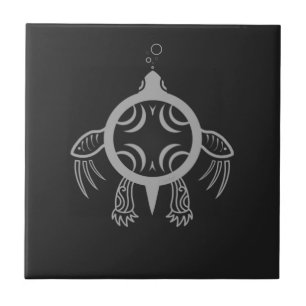 Sea Turtle Bubbles Kakelplatta