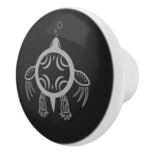 Sea Turtle Bubbles Knopp (Höger)