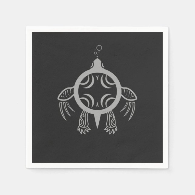 Sea Turtle Bubbles Pappersservett (Framsidan)