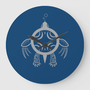 Sea Turtle Bubbles Stor Klocka