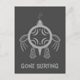 Sea Turtle Bubbles Vykort