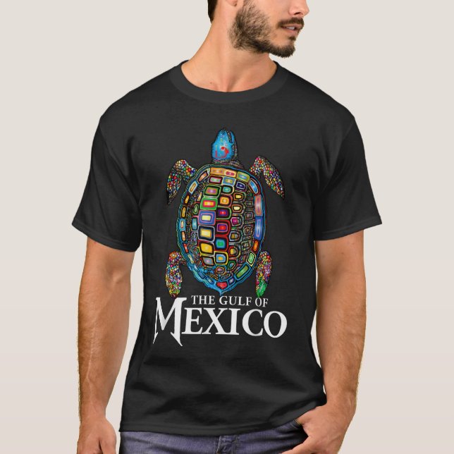Sea Turtle Bukt Mexiko Forever Golfo De México T Shirt (Framsida)