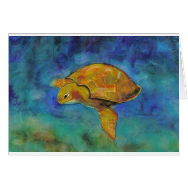 Sea Turtle by Paula Atwell Hälsningskort (Framsidan Horizontal)