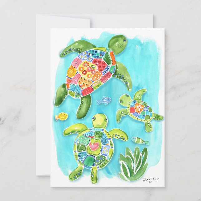 Sea Turtle Card (Framsida)