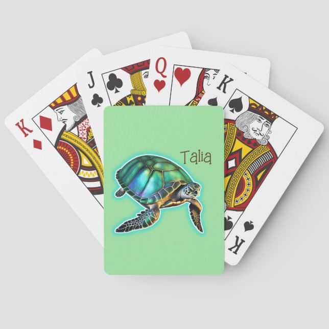 Sea Turtle Casinokort (Baksidan)