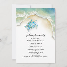 Sea Turtle Celebration of Life Invitations Inbjudningar