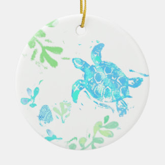 Sea Turtle Ceramic Ornament