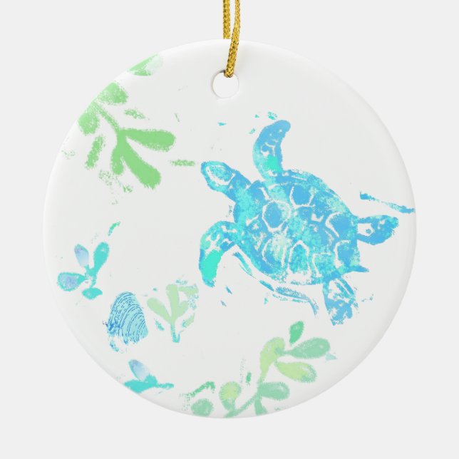 Sea Turtle Ceramic Ornament (Framsidan)
