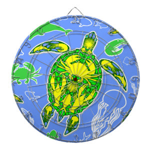 Sea Turtle Coral Reef Marine Life Symbol Darttavla