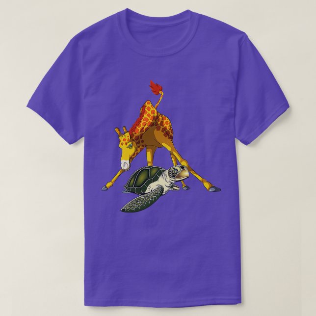 Sea Turtle Cute Afrika Animal Zoo T Shirt (Design framsida)