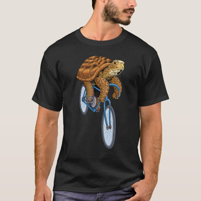 Sea Turtle Cycle Cyclist Riding Biker Biking T Shirt (Framsida)