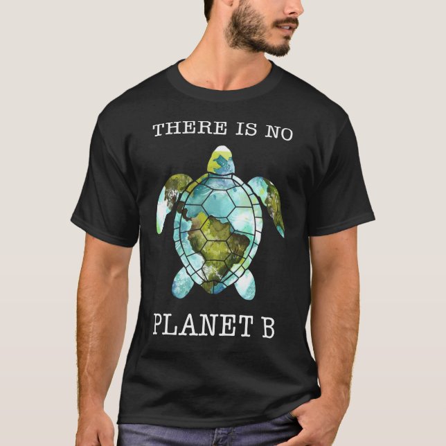 Sea & Turtle Det finns ingen planet B Tshirt Women T Shirt (Framsida)