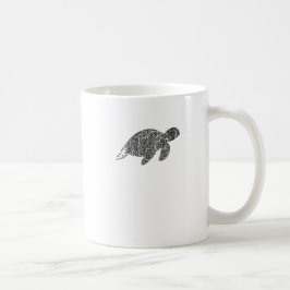 Sea Turtle Disted Print - Vintage Sea Turtle Kaffemugg