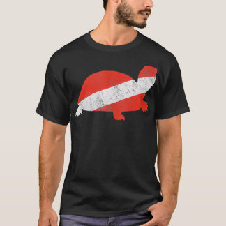 Sea Turtle Dive Flagga Dyka Älskare 1 T Shirt