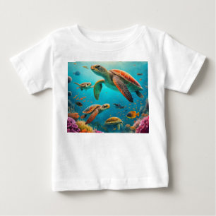 Sea Turtle Family Äventyr T-shirt design