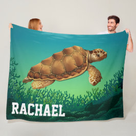 Sea Turtle Fleece Blanket