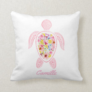 Sea Turtle Flicka Nursery Anpassningsbar Pillow Kudde