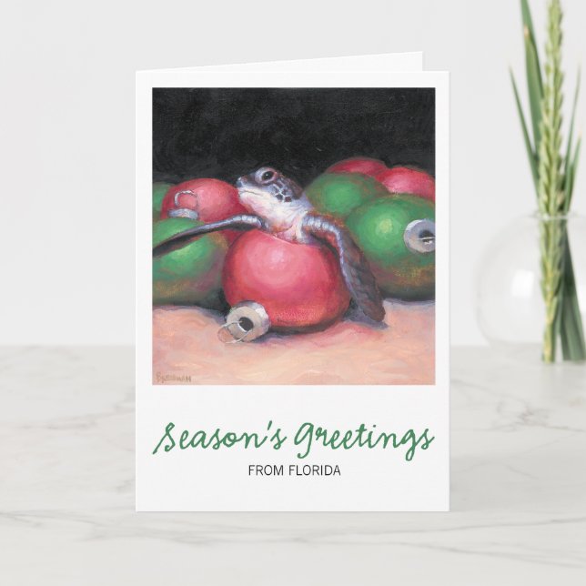 Sea Turtle Florida-julkort Helgkort (Framsida)