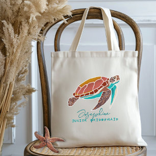Sea Turtle Flower Girl Beach Wedding Tygkasse