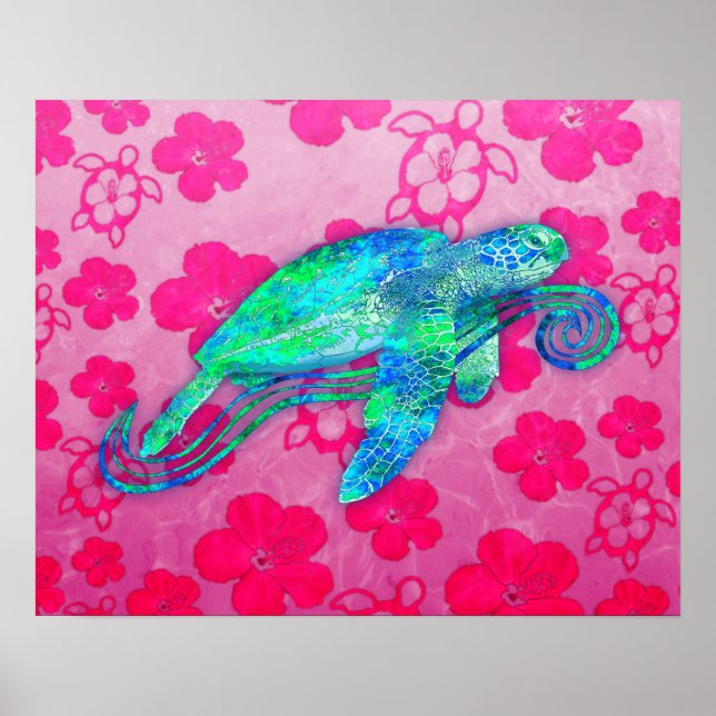 Sea Turtle Graphic Poster (Framsidan)