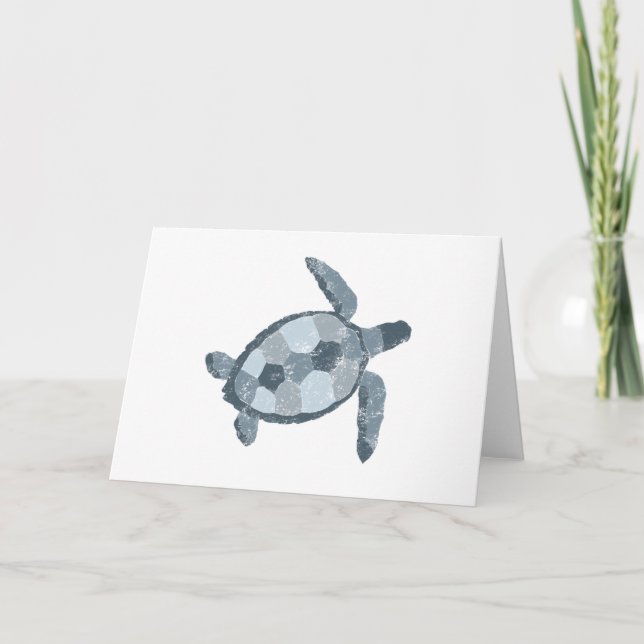 Sea Turtle Greeting Card Tack Kort (Framsida)
