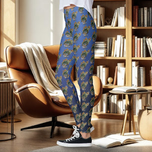 Sea Turtle Grönt Blue Leggings