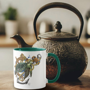 Sea Turtle Grönt Blue Mugg