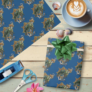 Sea Turtle Grönt Blue Presentpapper