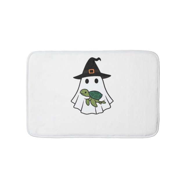 Sea Turtle Halloween Ghost Witch Hat Animal Lovers Badrumsmatta (Framsidan)