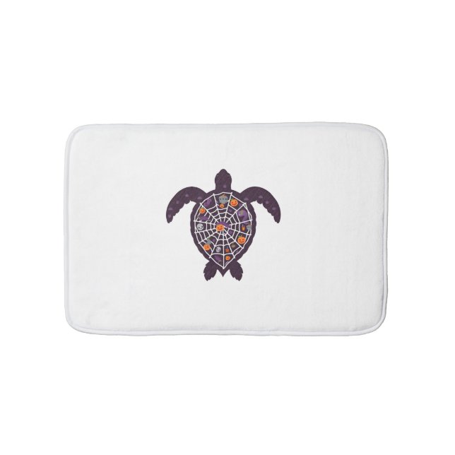 Sea Turtle Halloween Spider-webben Pumpkin Ghost H Badrumsmatta (Framsidan)
