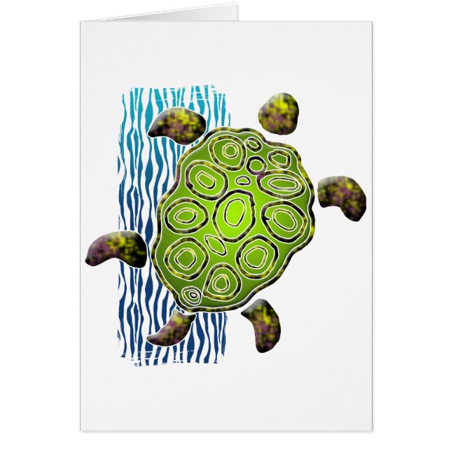 Sea Turtle Hälsningskort (Framsidan)