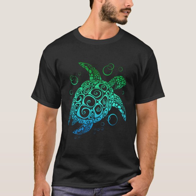 Sea Turtle Hawaiian Honu T Shirt (Framsida)