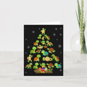 Sea Turtle Julgran Matching Family Julafton Tre Kort