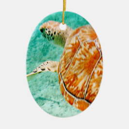 Sea Turtle Julgransprydnad Keramik
