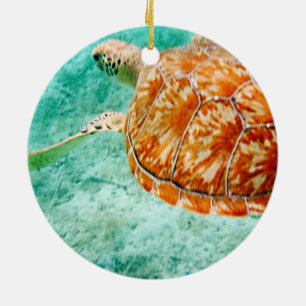Sea Turtle Julgransprydnad Keramik