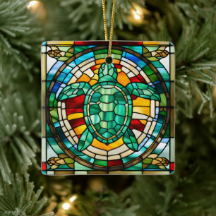 Sea Turtle Julgransprydnad Keramik
