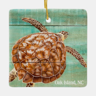 Sea Turtle Julgransprydnad Keramik