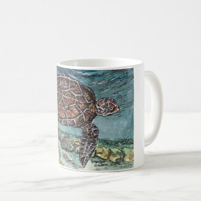 Sea Turtle Kaffemugg (Framsida höger)