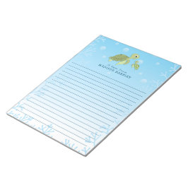 Sea Turtle Kid Cute Ocean Stationary Anteckningsbl Anteckningsblock