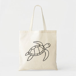 Sea Turtle Line Art – Minimalist Marine Animal Tygkasse
