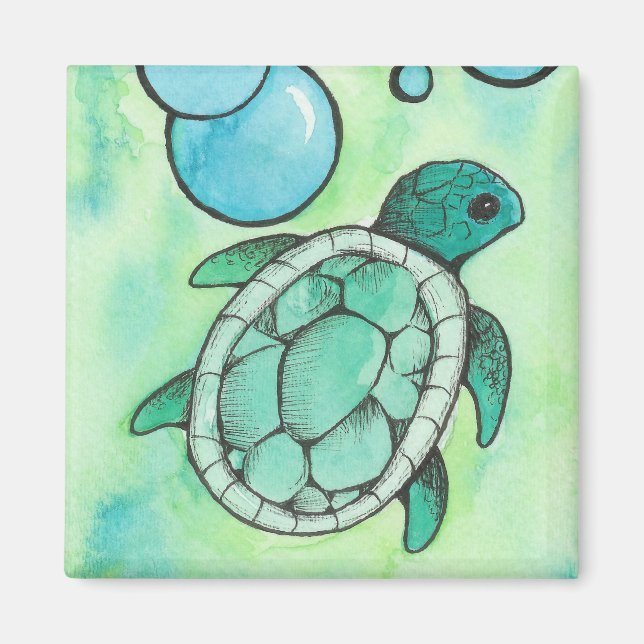 Sea Turtle Magnet (Framsidan)
