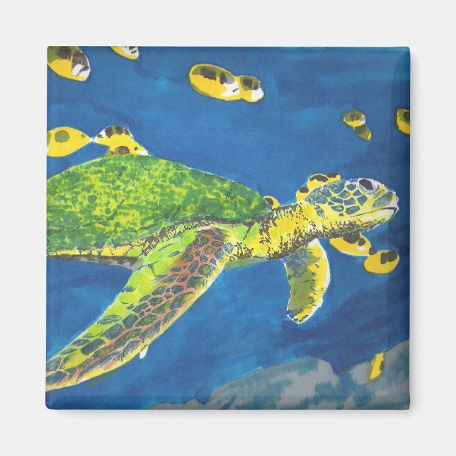 Sea Turtle Magnet (Framsidan)