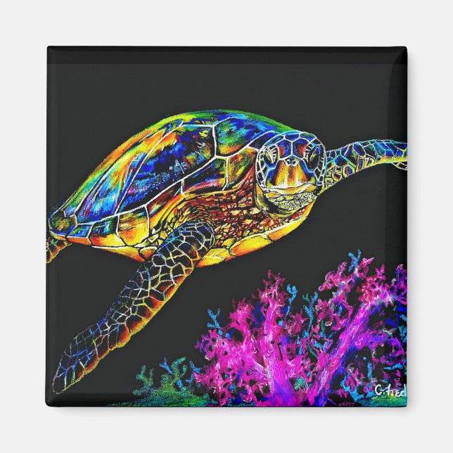 Sea Turtle Magnet (Framsidan)