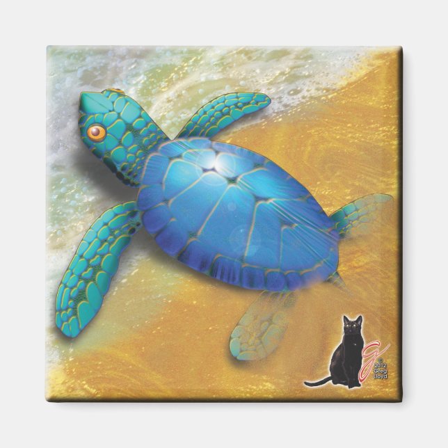 Sea Turtle Magnet (Framsidan)