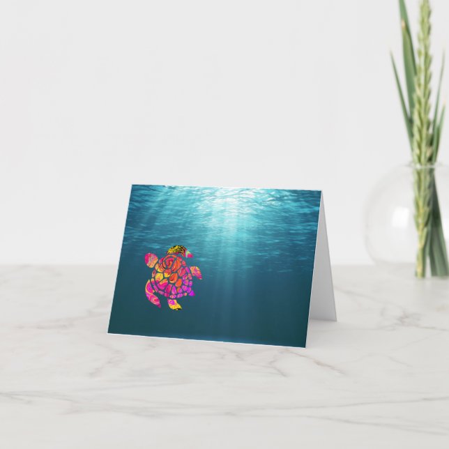 Sea Turtle Magnet Kort (Framsida)