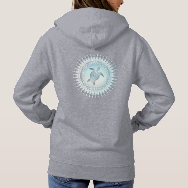 Sea Turtle Mandala | Beach Stil T Shirt (Baksida)